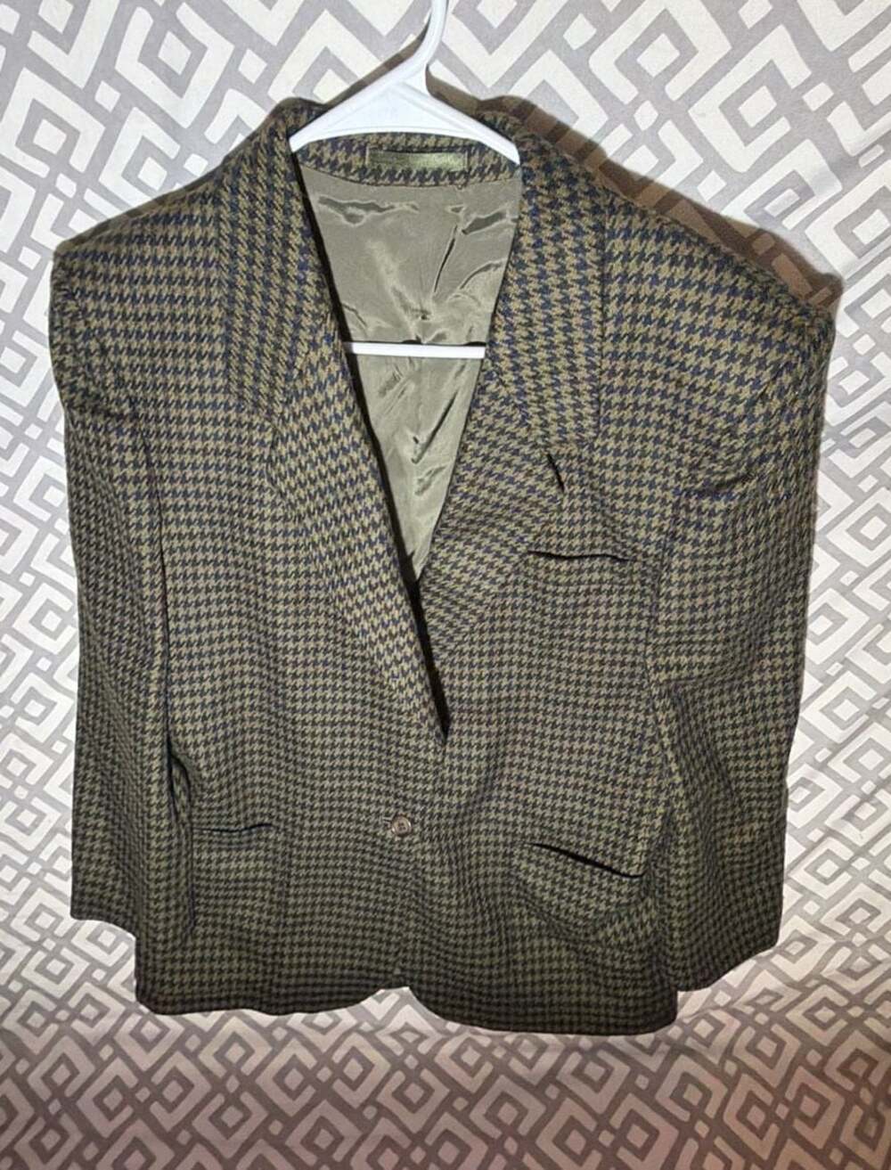Vintage Burberrys Wool Houndstooth Blazer Jacket